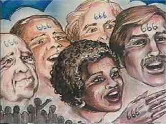 want het is een getal eens mensen, en zijn getal is zeshonderd zes en zestig.Ê