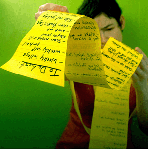 Waslijst met verkeerde dingen.