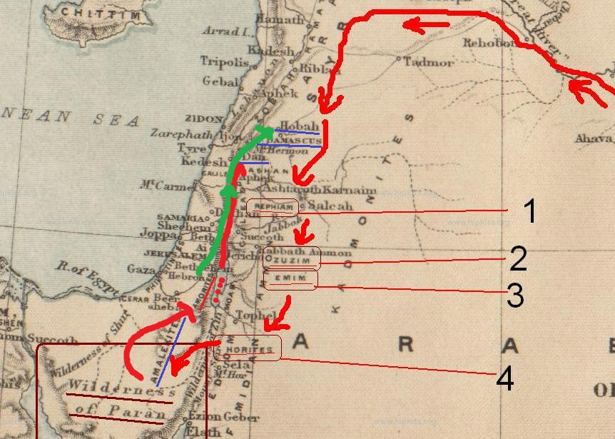Gen 14:14 Als Abram hoorde, dat zijn broeder (neef Lot) gevangen was, zo wapende hij zijn onderwezenen, de ingeborenen van zijn huis, driehonderd en achttien, en hij jaagde hen na tot Dan toe.